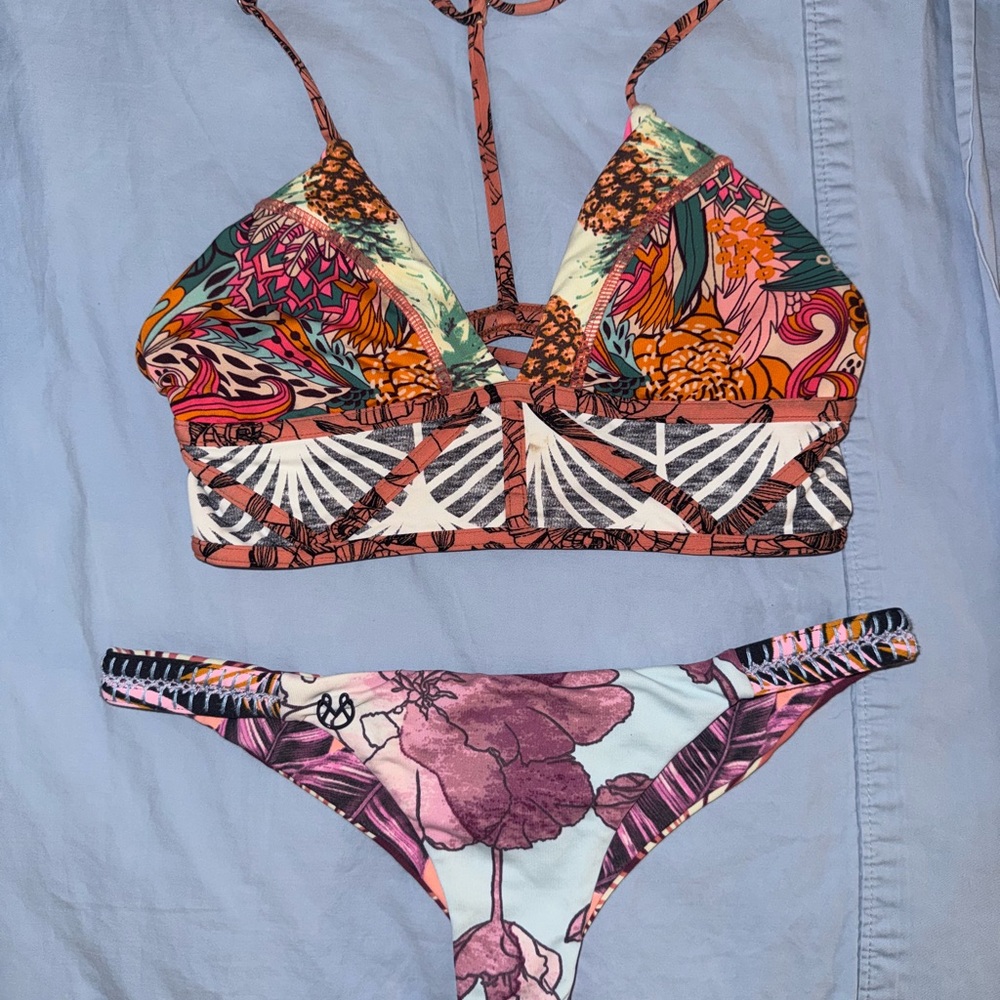 Maaji Multicolor Patterned Bikini Reversible Set